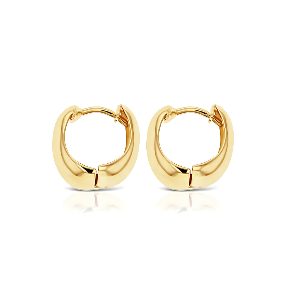 9ct Yellow Gold Polished Graduated Huggie Earrings – 9mm - RubyJade 