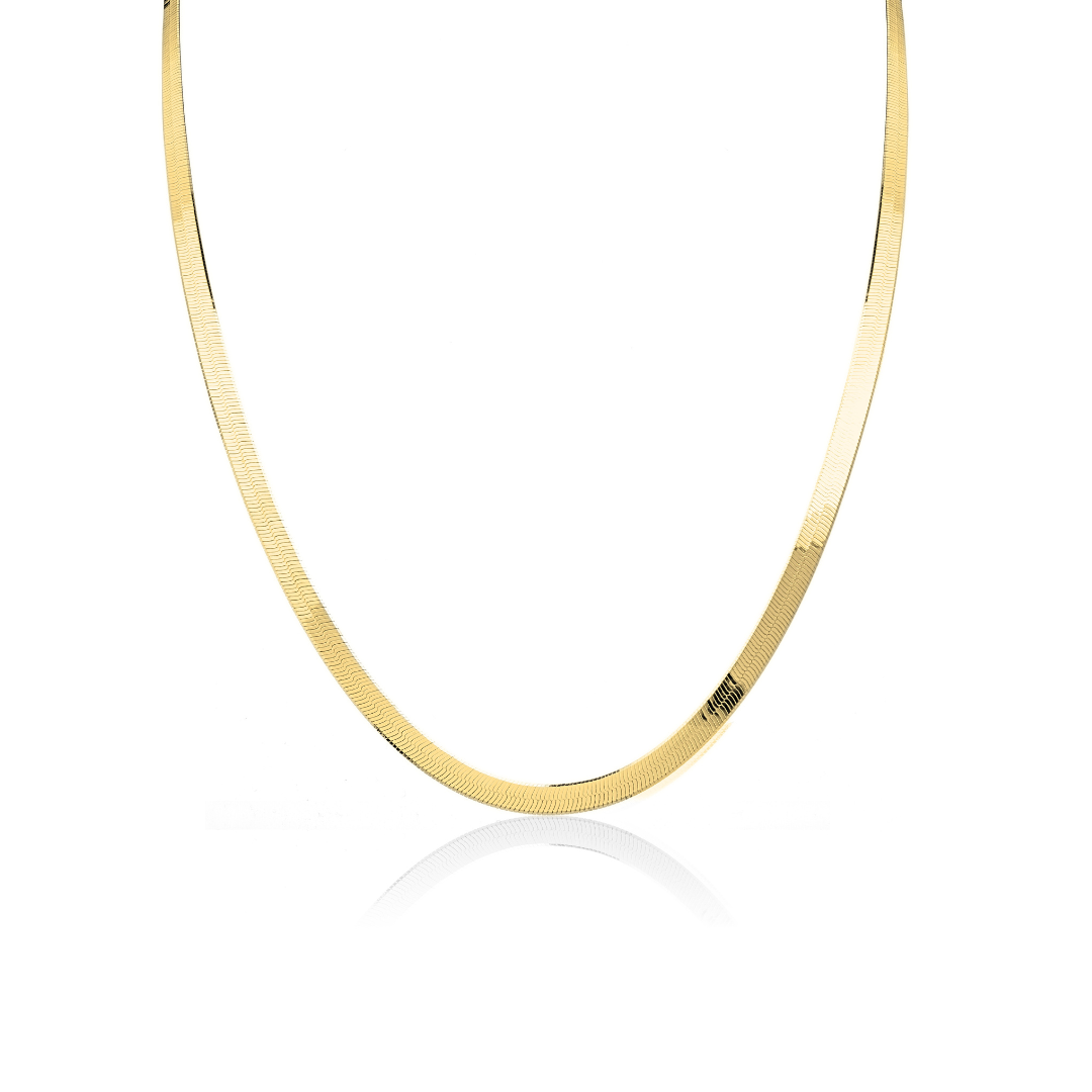 Bold Herringbone Chain Necklace