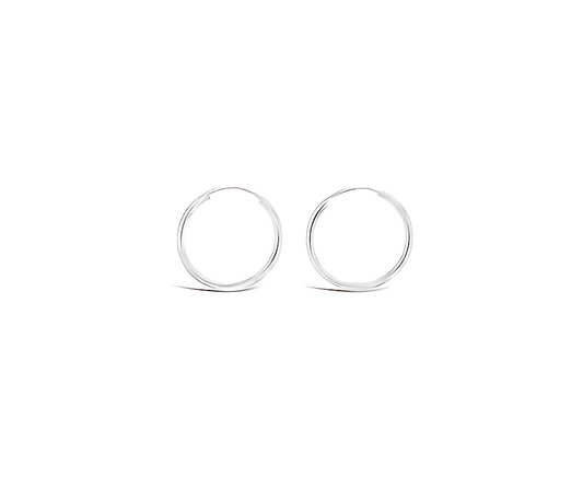 Sterling Silver 15mm Sleeper Earrings - Classic Simplicity