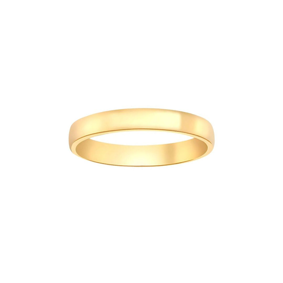 9ct Yellow Gold 3mm Plain Band Ring - RubyJade 