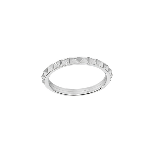 Silver 3mm Geometric Band Stacking Ring