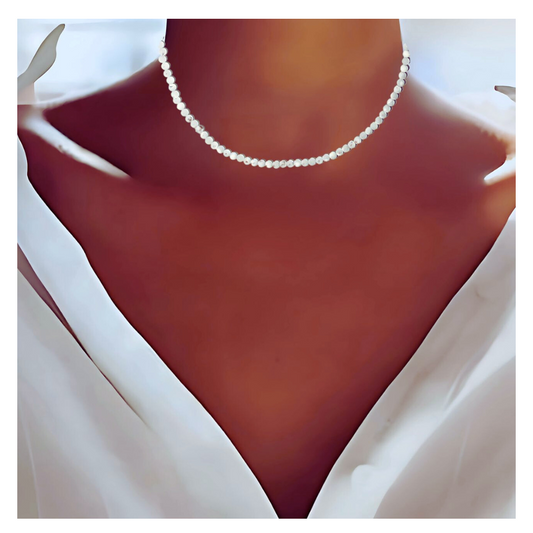 Moonstone Beaded Necklace – 42cm