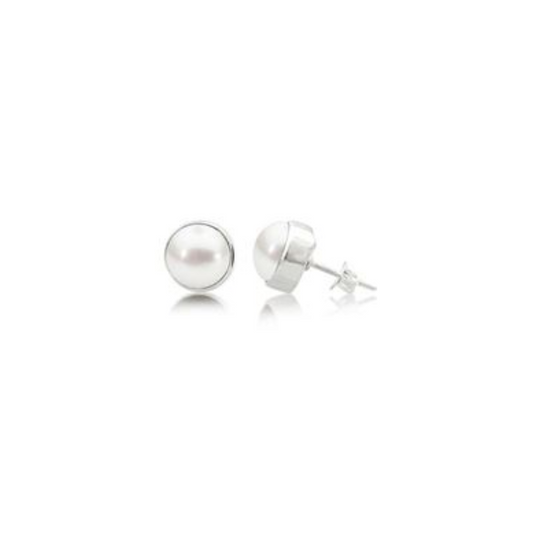 Sterling Silver Freshwater Pearl 7mm Stud Earrings