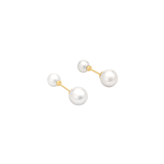 Reversible Freshwater Pearl Stud Earrings