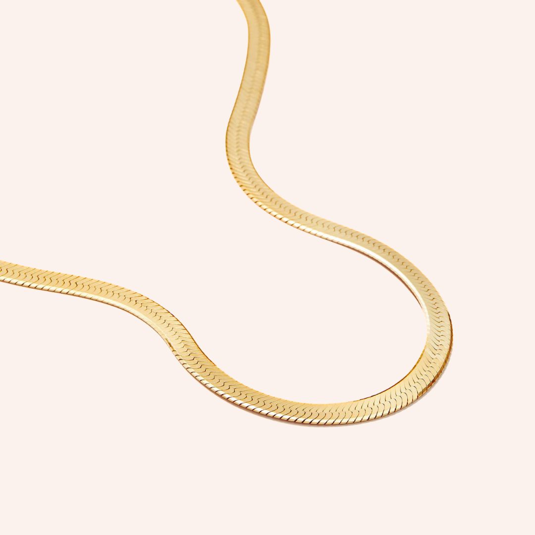 Bold Herringbone Chain Necklace