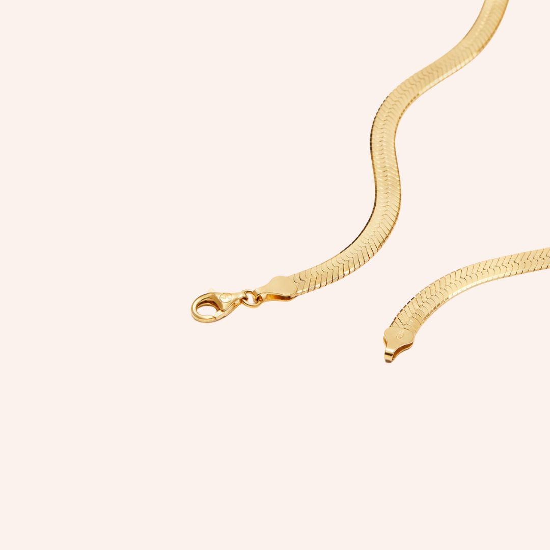 Bold Herringbone Chain Necklace