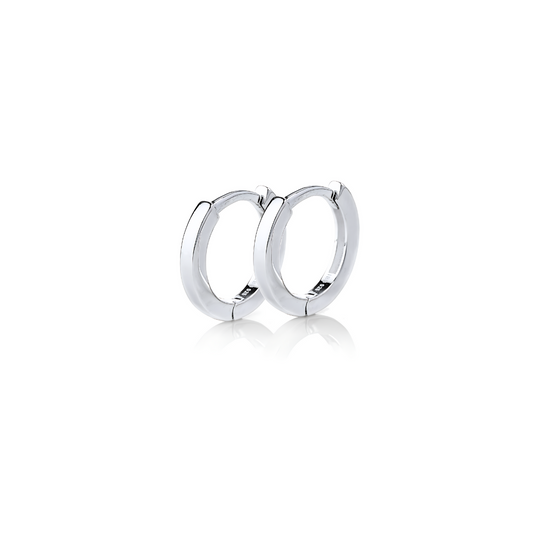 Sterling Silver Small Hoop Earrings 1.5mm x 12mm