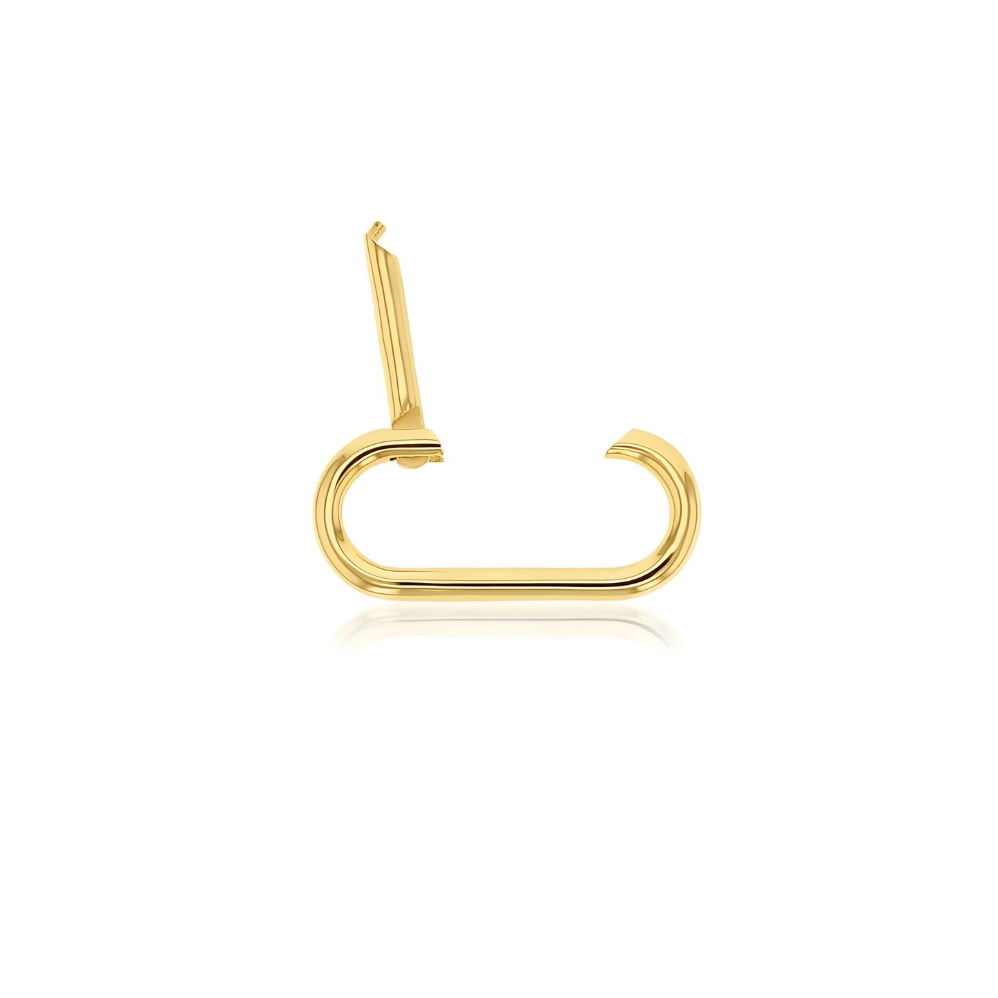 9ct Yellow Gold 19mm Plain Oval Connector