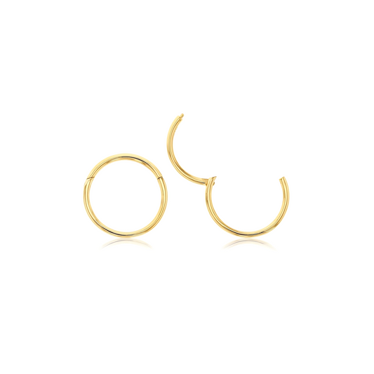 9ct Yellow Gold 20mm Fine Circle Connector - RubyJade 