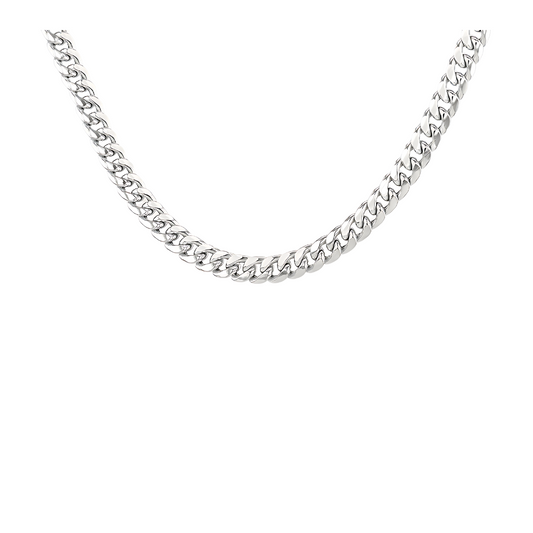 Curb Rounded Chain in Sterling Silver