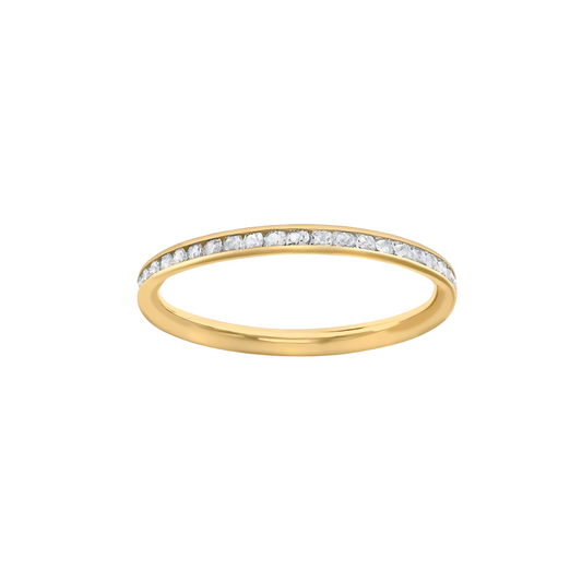 Eternity Ring with 42 Cubic Zirconias (2mm Band) - RubyJade 