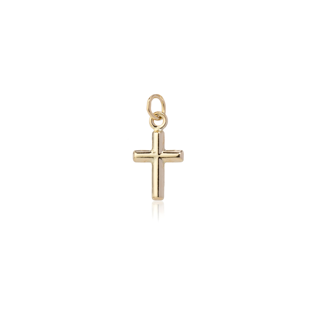 9 Carat Yellow Gold Mini Cross Charm