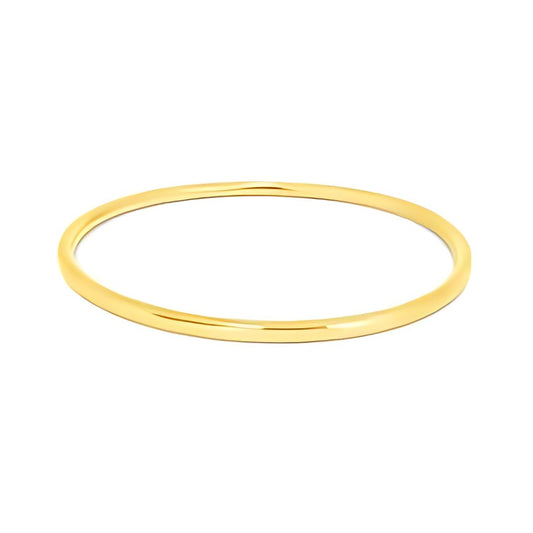 925 Sterling Silver Yellow Gold Plated Bangle 3mm x 65mm