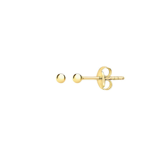 9ct Yellow Gold 2mm Polished Ball Stud Earrings