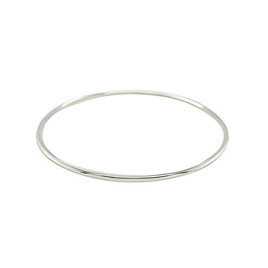 925 Sterling Silver Bangle 2mm x 65mm