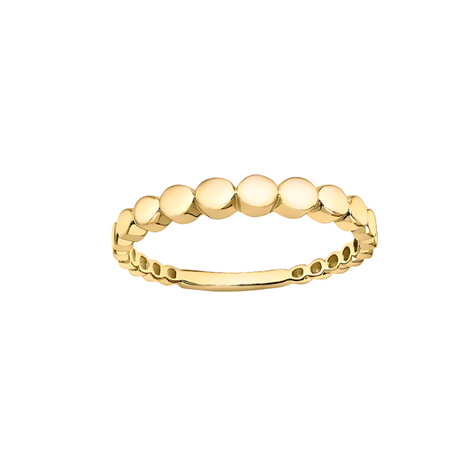 9 Carat Yellow Gold Graduated-Circles Ring - RubyJade 