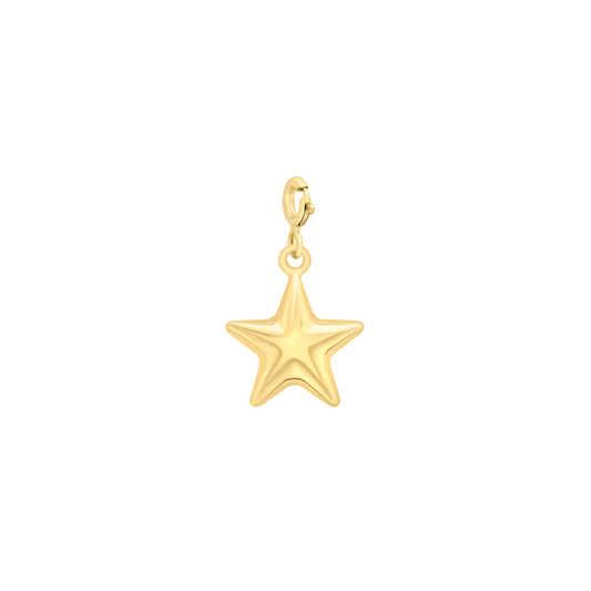 Star Spring-Ring Charm Pendant in 9 Carat Gold