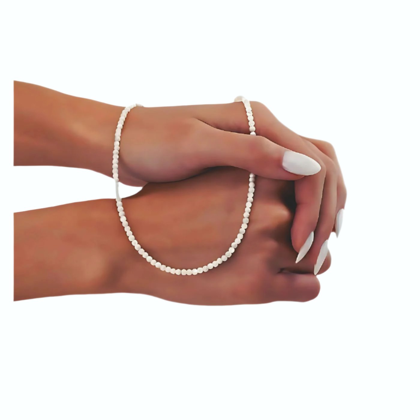 Moonstone Beaded Necklace – 42cm