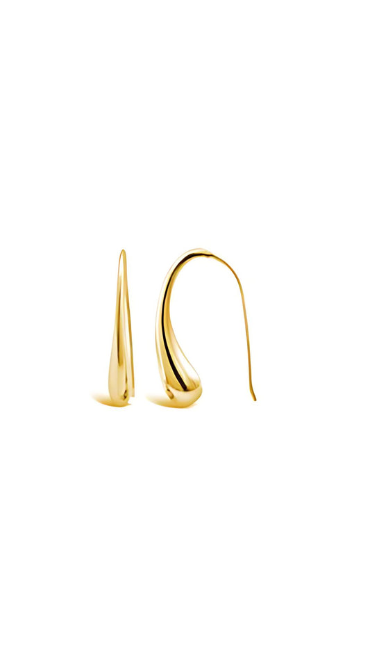 Elegant 925 Sterling Silver Gold-Plated Teardrop Earrings