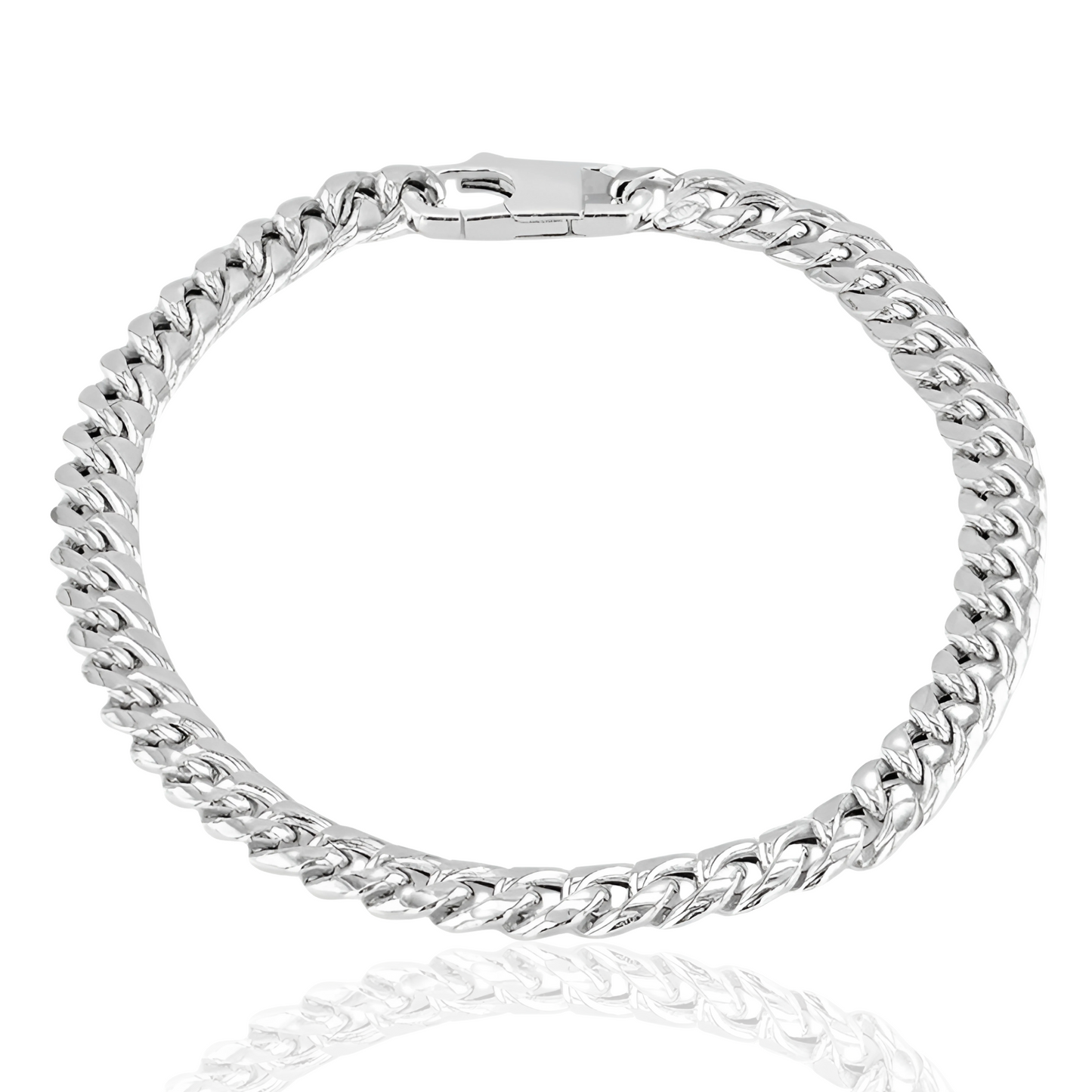 Sterling Silver Rounded Curb Link Bracelet