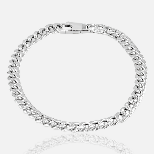 Sterling Silver Rounded Curb Link Bracelet