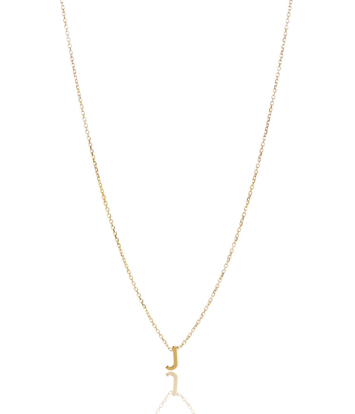 9 Carat Yellow Gold Initial Necklace Personalized Pendant | Dainty and Customizable | Adjustable Length: 38 cm-42 cm | Perfect Gift Idea - RubyJade