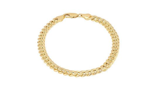 Elegant 9 Carat Yellow Gold 6mm Curb Chain Bracelet 20cm/8" - Classic and Versatile Jewelry for Everyday Glamour - RubyJade