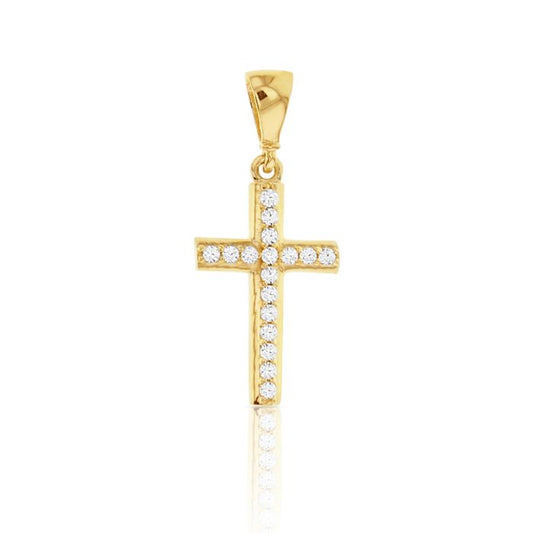 9 克拉方晶锆石十字架吊坠：信仰与优雅的象征